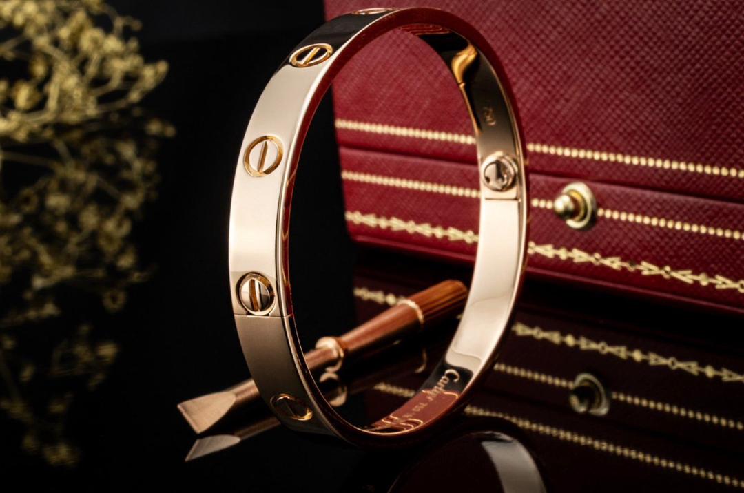 Bracelet Cartier Love Classic en or rose 18 carats, taille 16 – Image 6