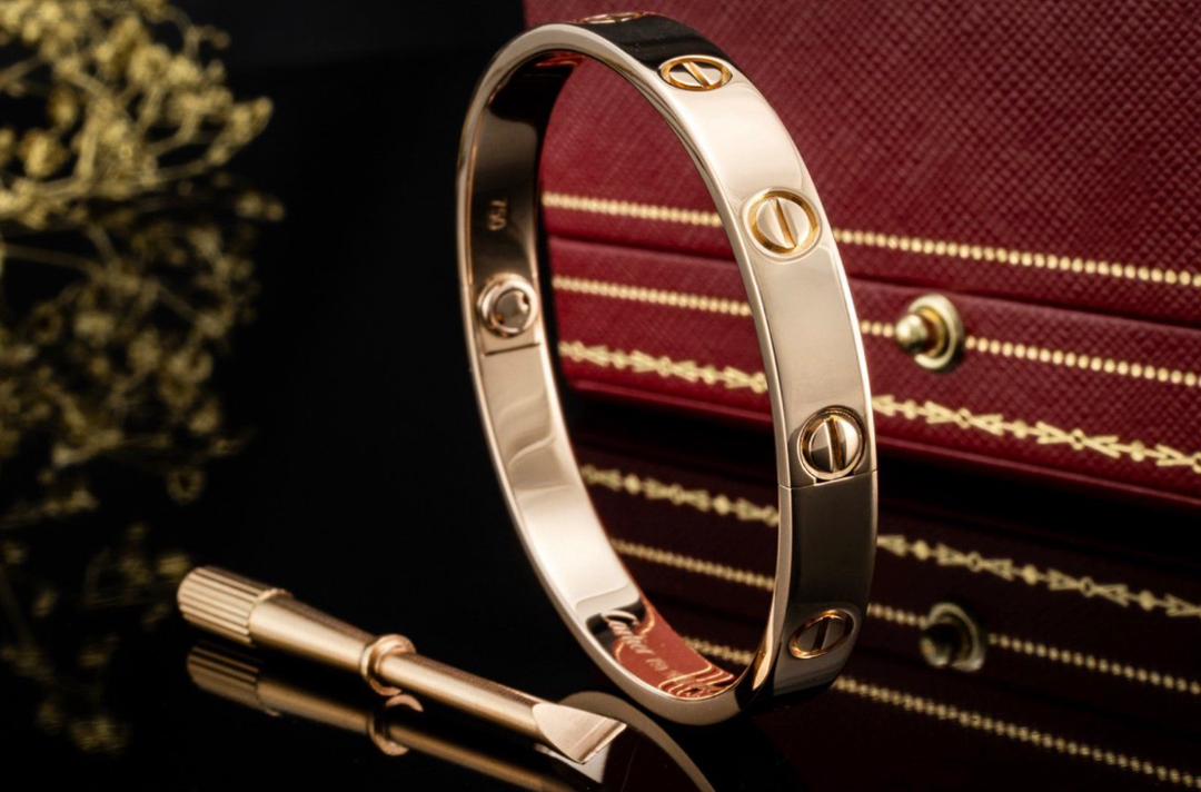 Bracelet Cartier Love Classic en or rose 18 carats, taille 16 – Image 7