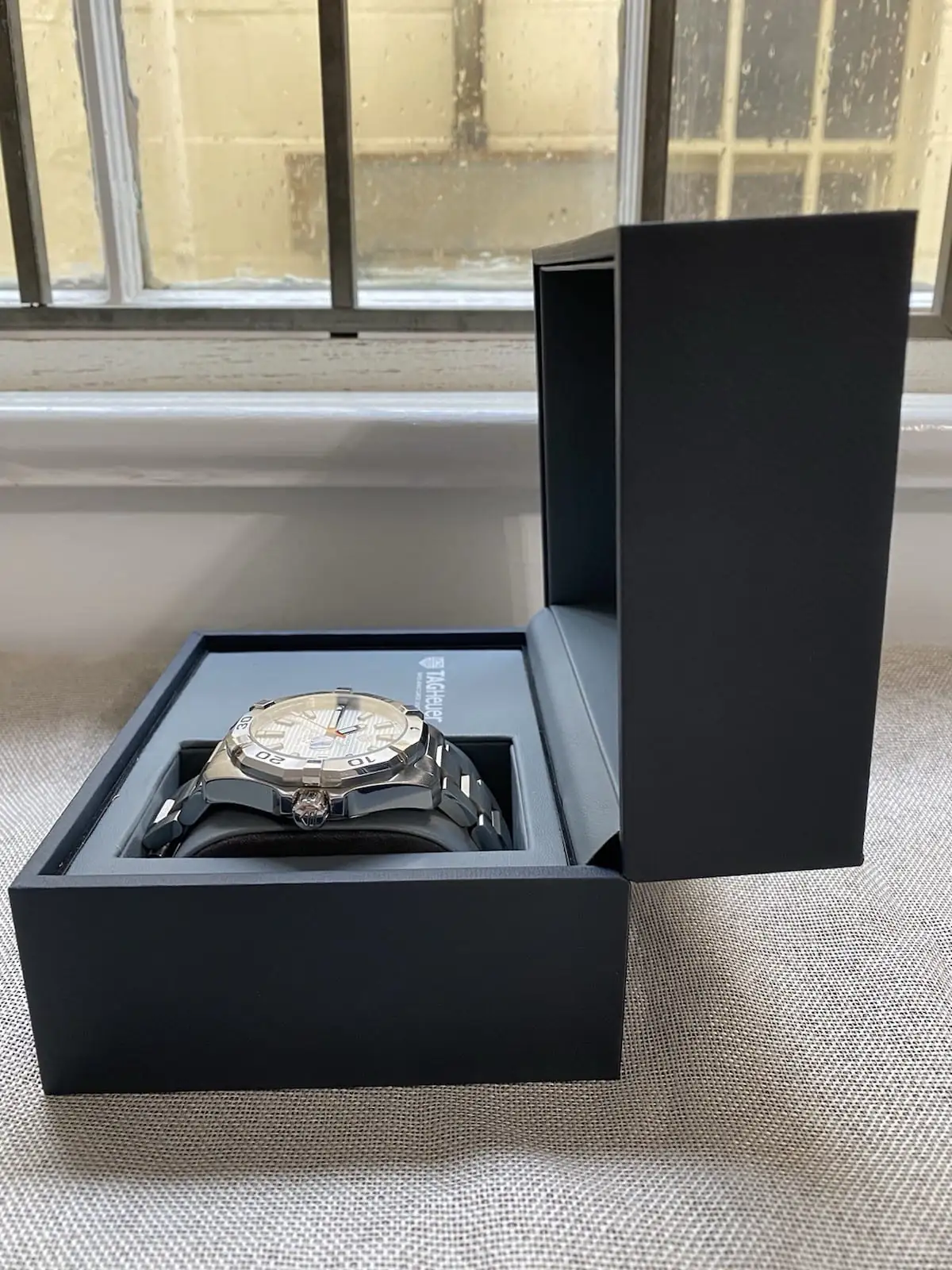 Tag Heuer Aquaracer Calibre 5, 43 mm, cadran blanc, acier inoxydable, WAY2013.BA0927 – Image 8